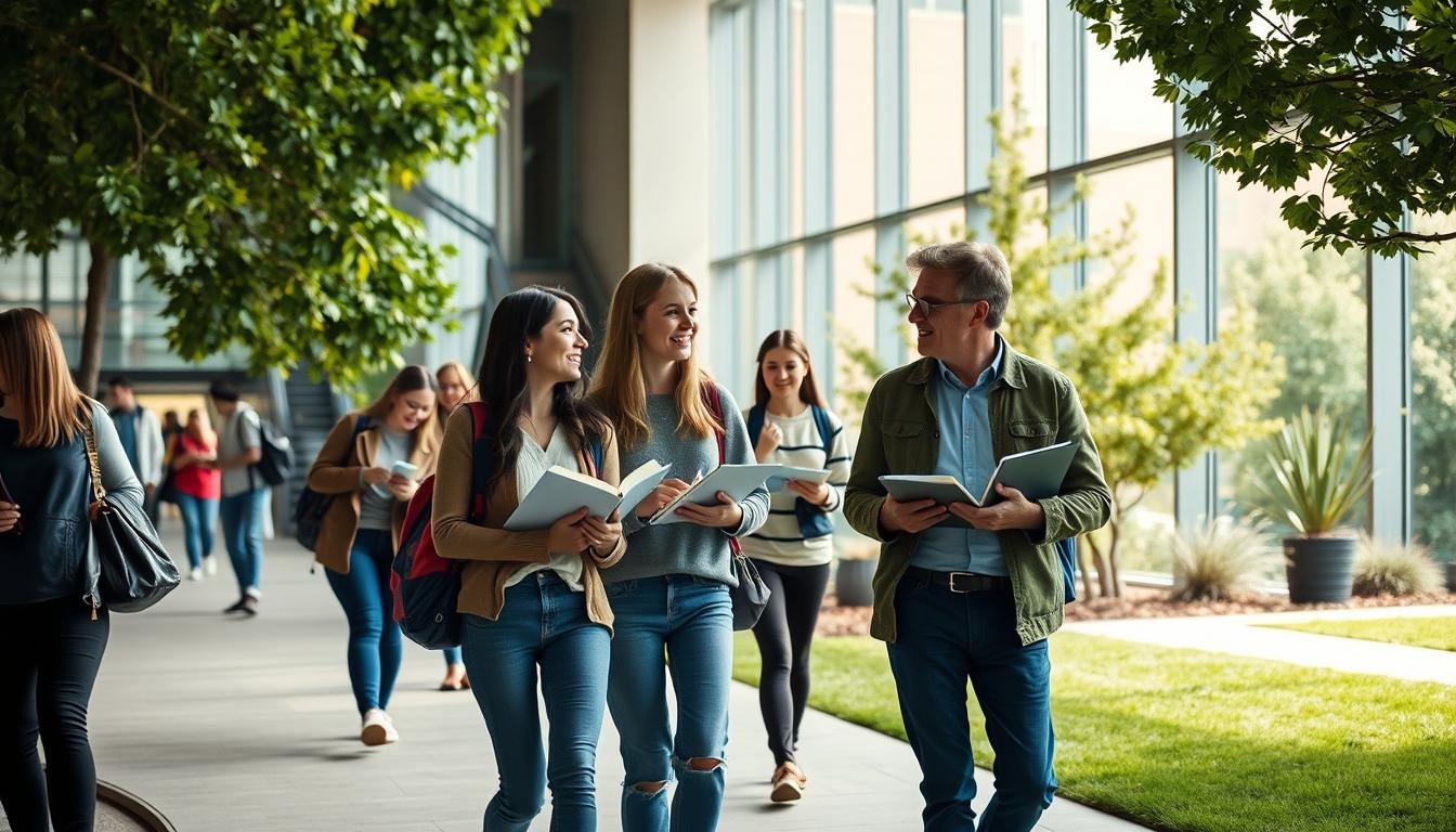 Students collaborating in study space