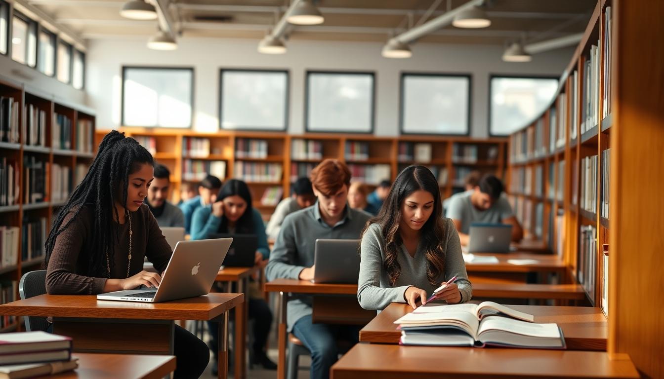 Modern university campus for students